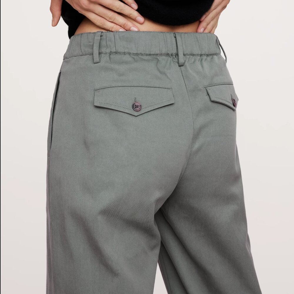 Banana Republic Wide Leg Pant XL Gray Succulent - The Everyday Trouser - Picture 3 of 7